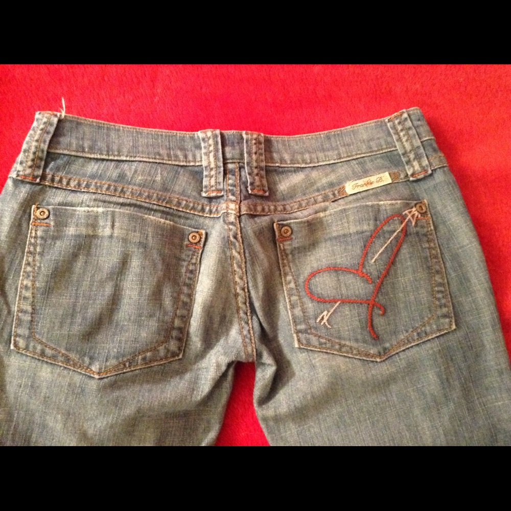 Frankie B Jeans Arrow through the heart size 0